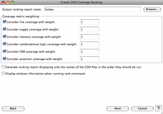 CDD Ranking Options Page