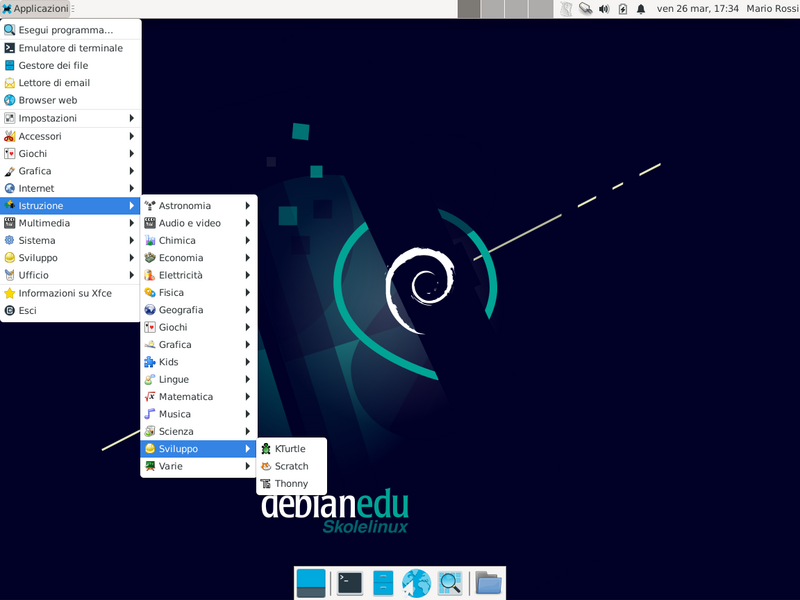 Schermata del desktop Xfce