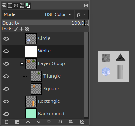 Layer Mode in or out Layer Group