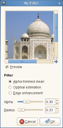 “NL Filter” options