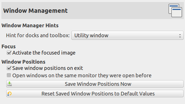 Window Management Preferences