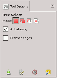 Tool Options for the Lasso tool