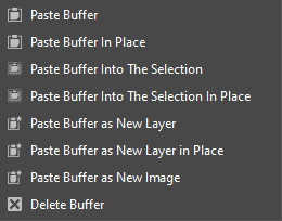 The “Buffers” context menu