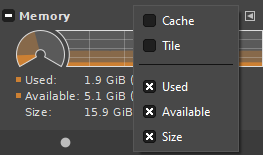 The Memory context menu