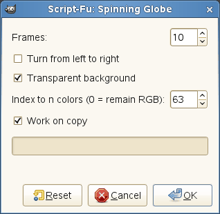 “Spinning Globe” options