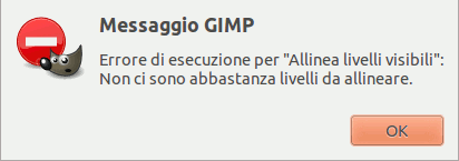 La finestra di dialogo «Non ci sono abbastanza livelli»