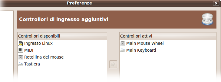 Preferenze dei controller di ingresso
