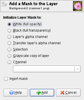 “Add mask” dialog