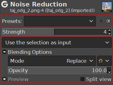 Common Options of GEGL Filters