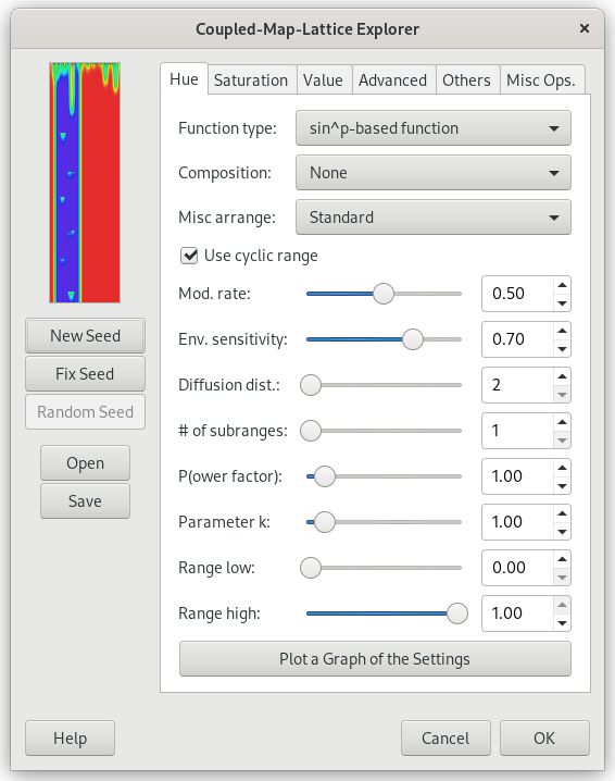 Hue tab