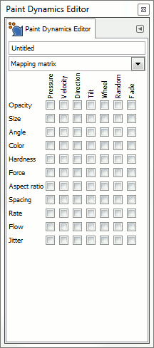 Paint Dynamics Editor dialog