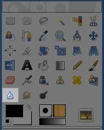 Blur/Sharpen tool icon in the Toolbox