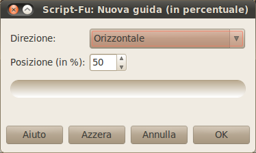 La finestra di dialogo «Nuova guida (in percentuale)»