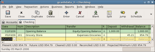 The Checking Account Adding A Transaction For Groceries