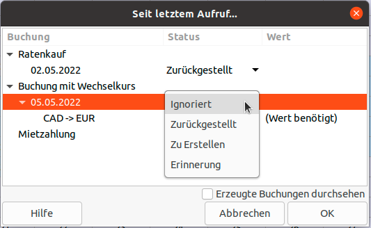 Der „Seit letztem Aufruf“ Dialog