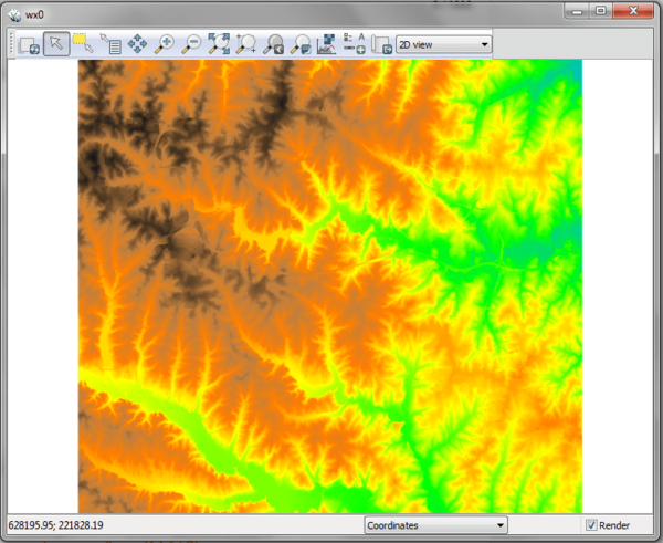 Display wx0 with raster map