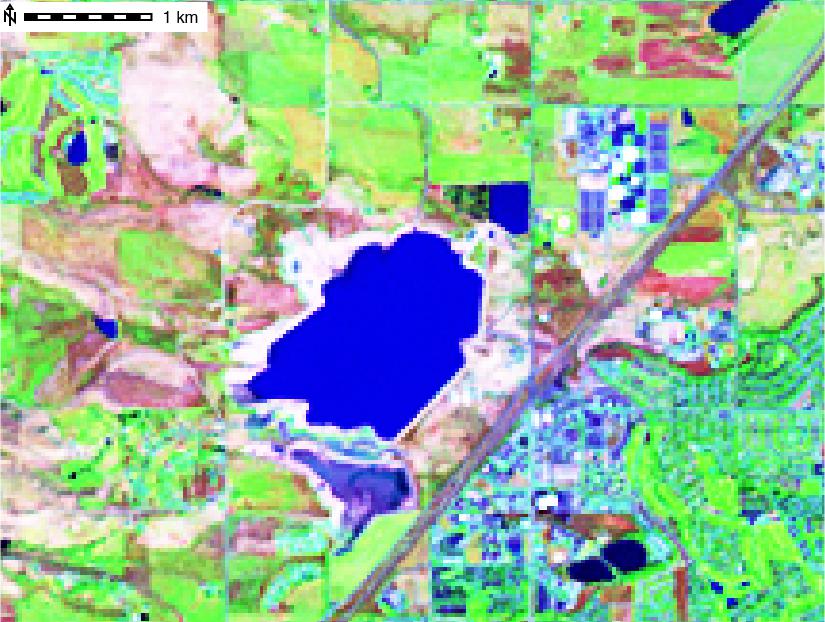 R, G, B composite of Landsat at 30m