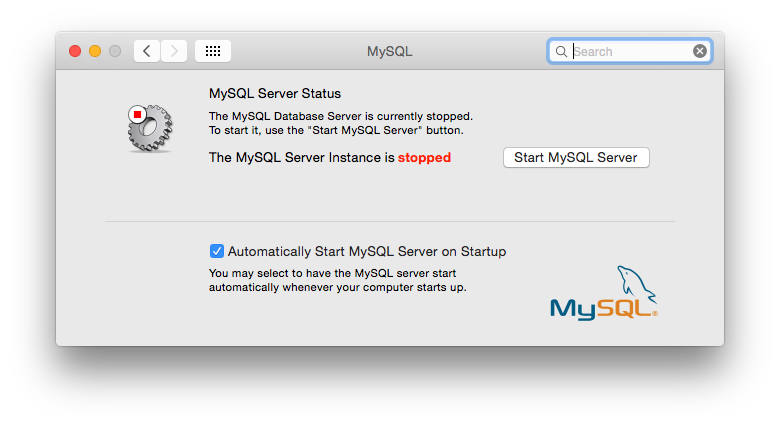 MySQL Preference Pane: Usage