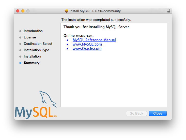 MySQL Package Installer: Summary