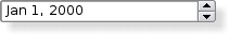 Screenshot of a Plastique style date editing widget