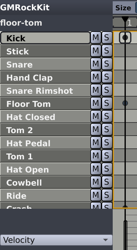 The Sidebar of the Pattern Editor