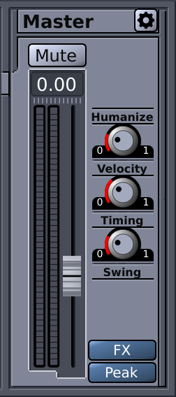 The Master Fader Strip in the Mixer